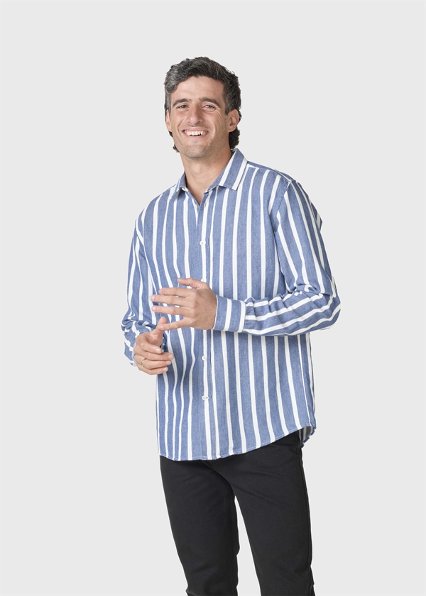 Klitmøller Collective Cornelius Shirt - White/Ocean